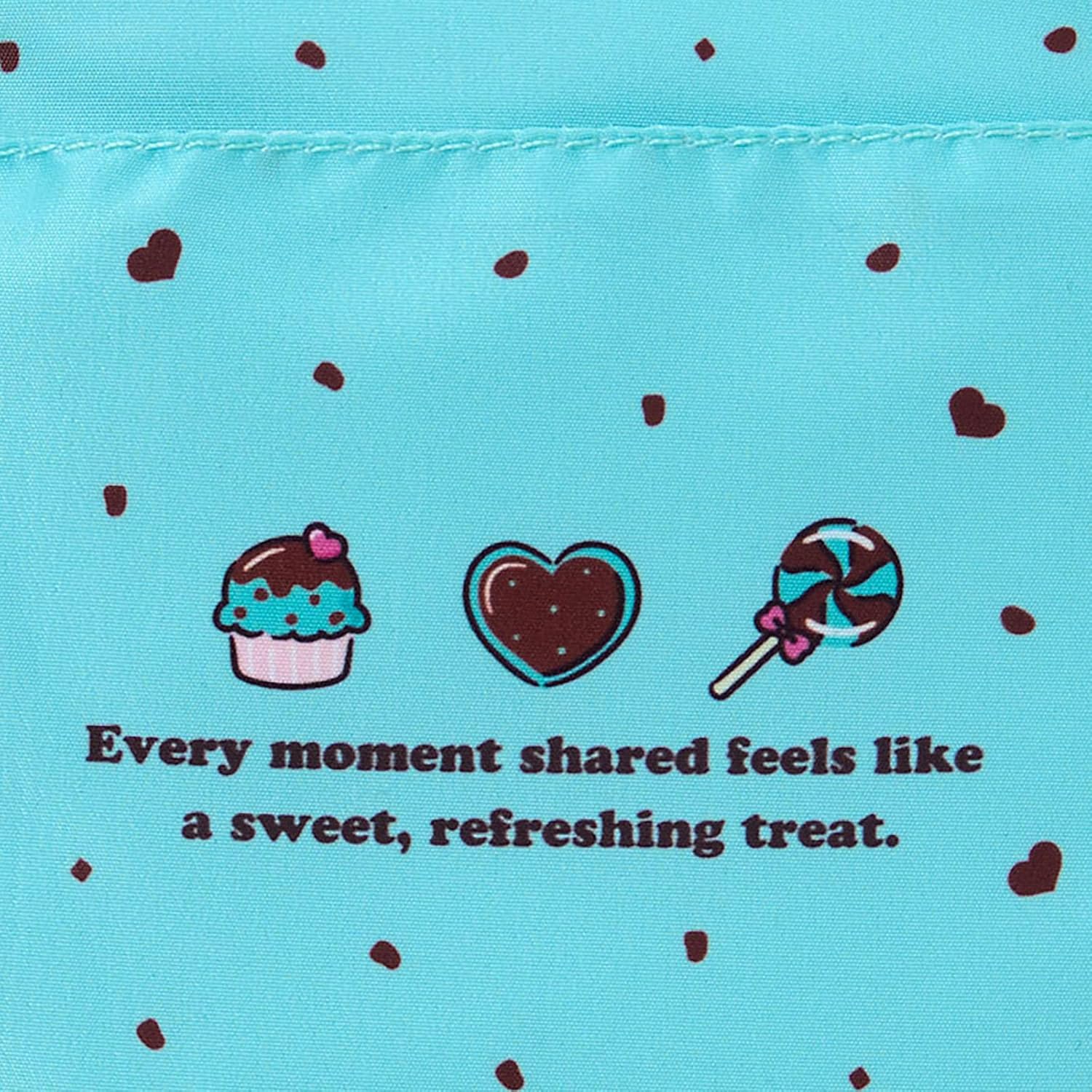 Sanrio 443352 Hello Kitty Pouch (Chocolate Mint), Polyester, Cotton, ABS Resin, For Ages 3 and Up