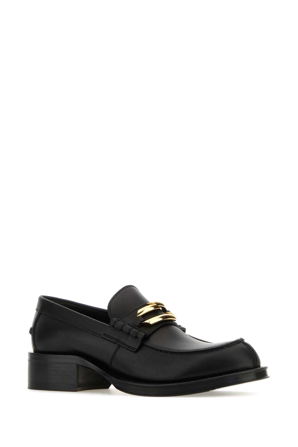 Lanvin ランバンブラックレザーメドレーローファー - Image 5