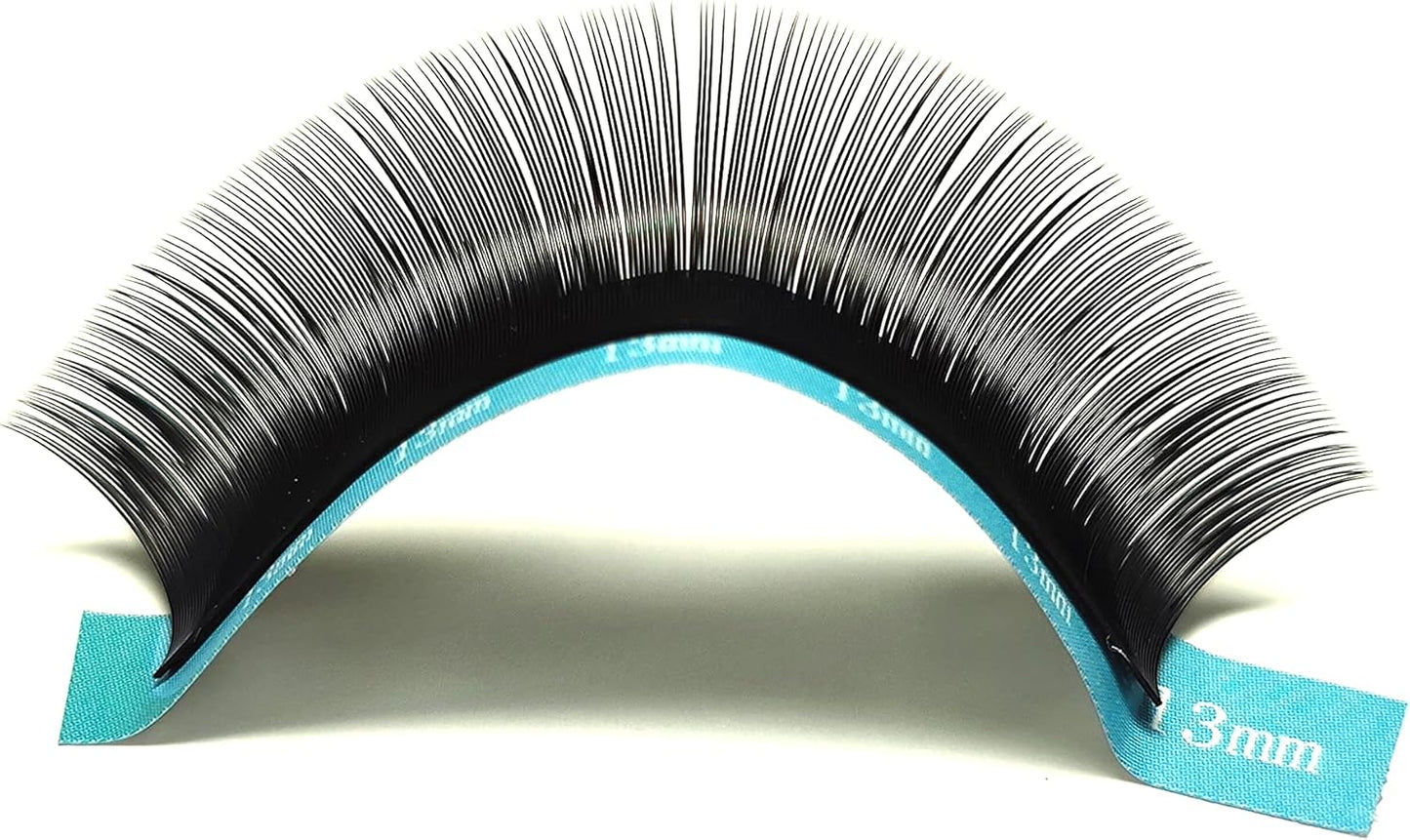 Eyelash Extensions J/B/C/CC/D Curl Sable Single Lash 0.15mm 8-13mm (B Curl, 11mm)