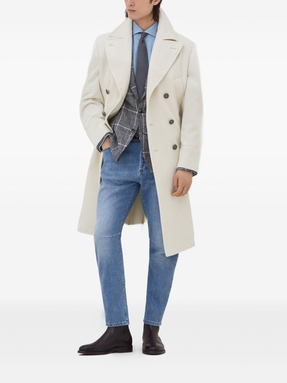 Brunello Brunello Cucinelli Cashmere Velvet Coat - Image 5