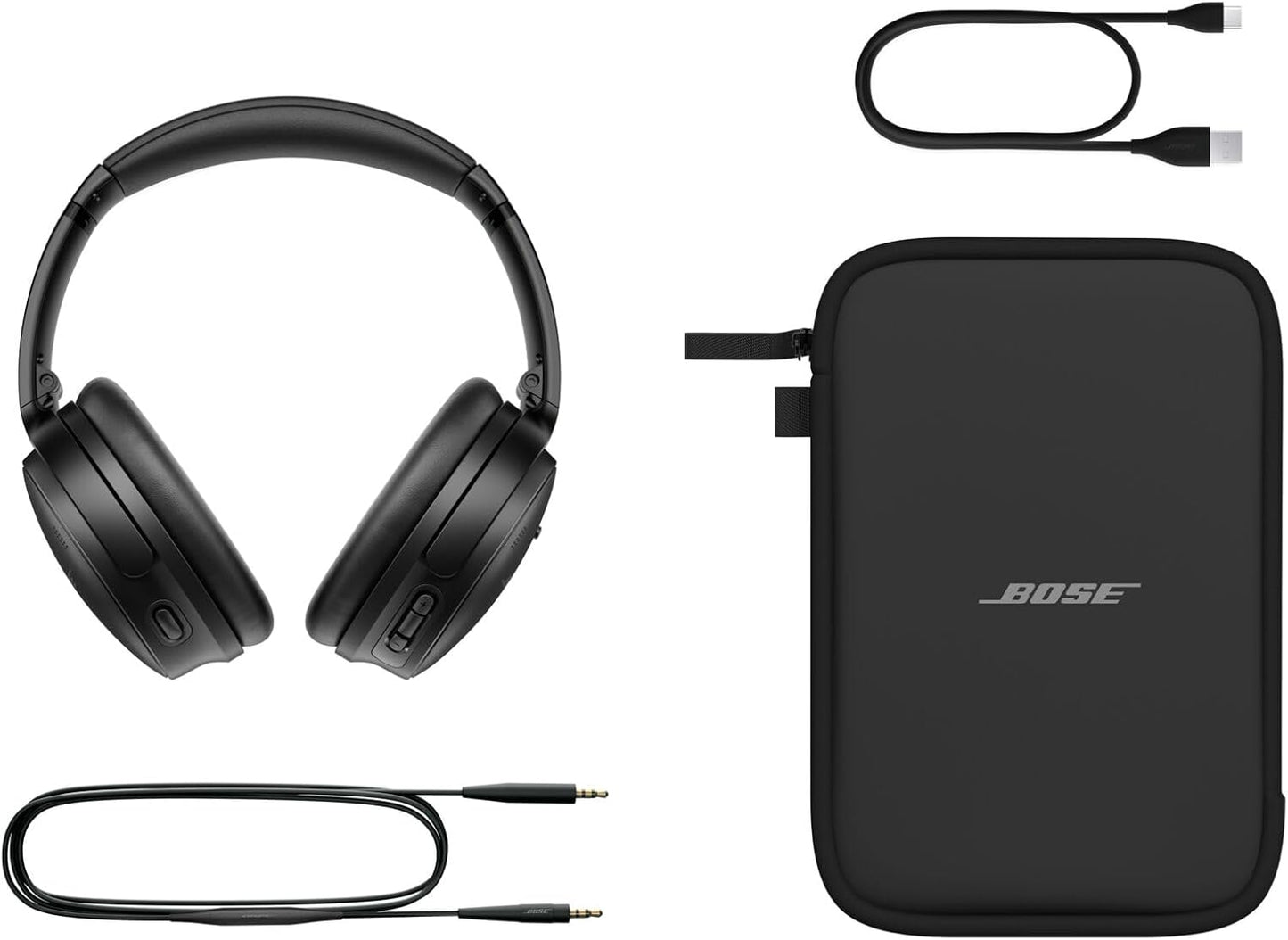 Bose QuietComfort SC Headphones Fully Wireless Headphones, Noise Cancelling, Bluetooth Connectivity with Microphone, Up to 24 Hours Playtime, Fast Charging, Black