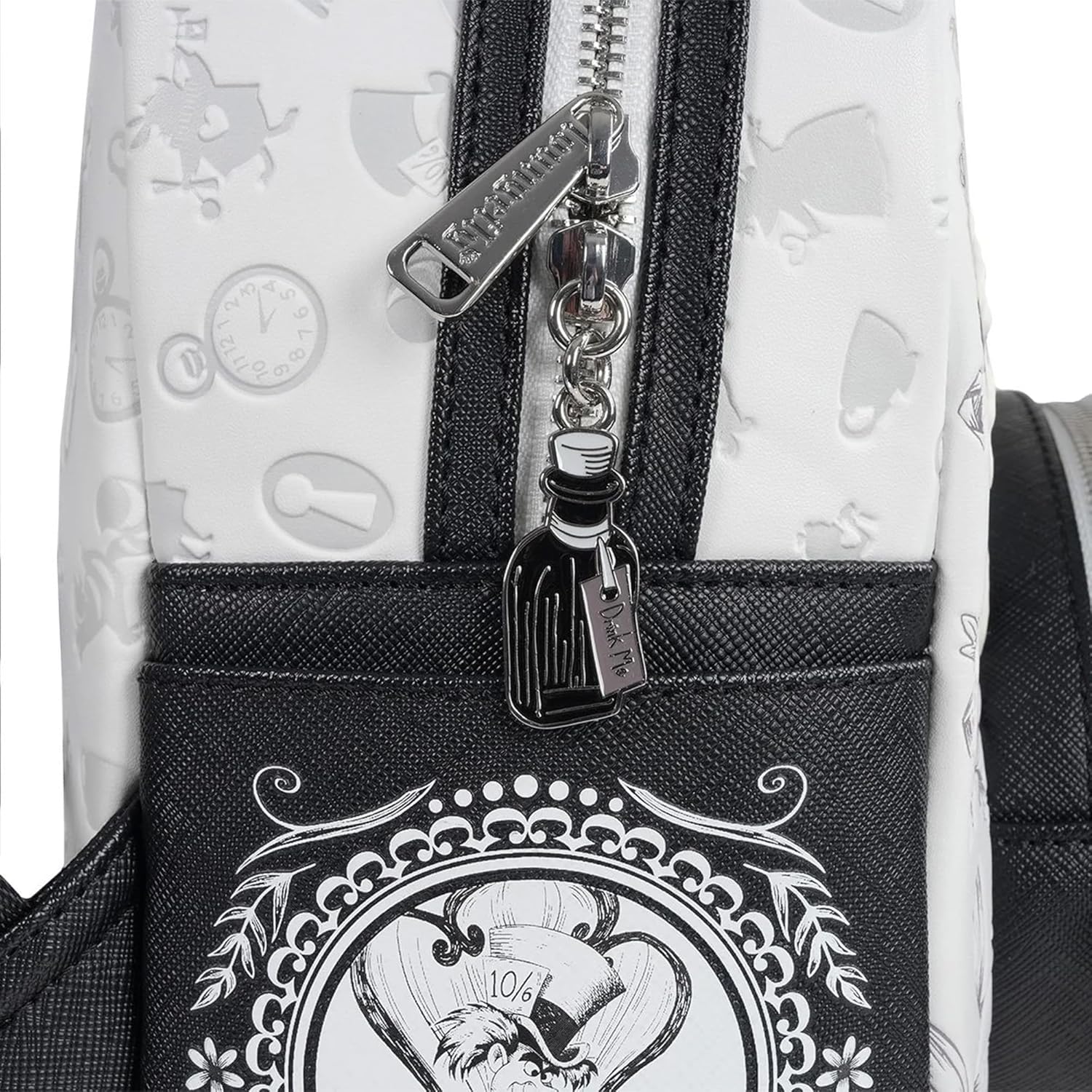 Loungefly Disney Alicia en el país de las maravillas - Mini-mochila | Piel sintética, detalles bordados y bordados, correas ajustables