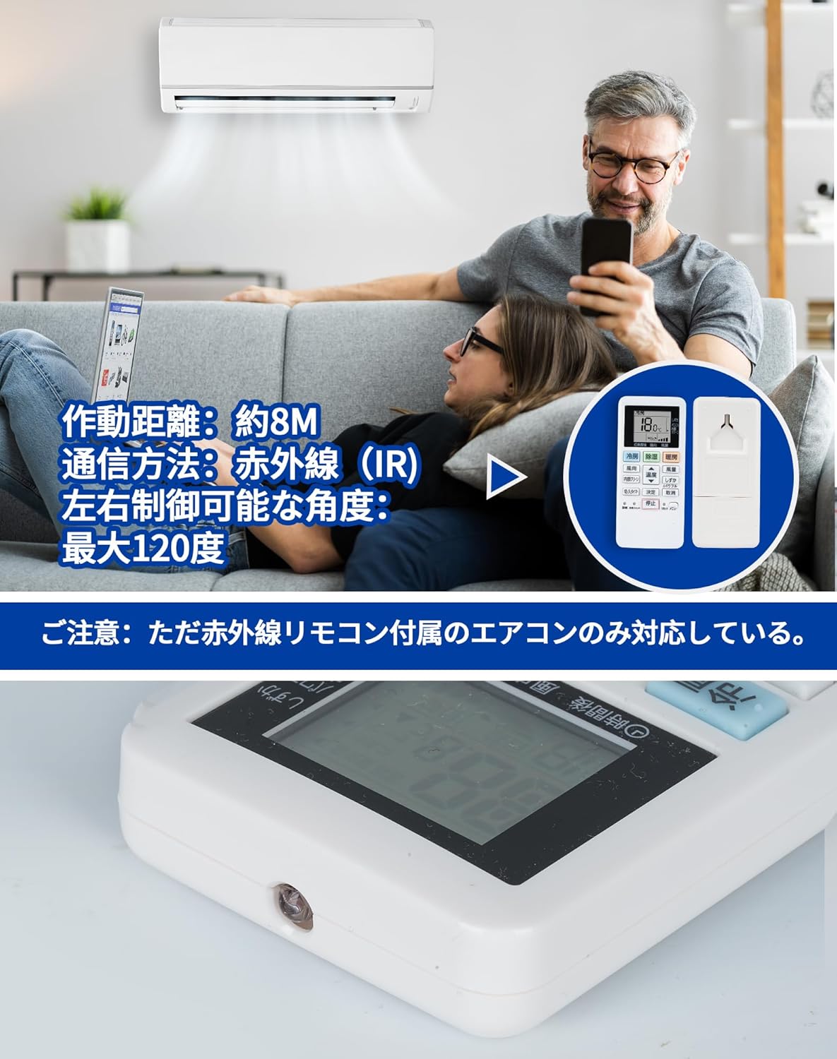 Air Conditioner Remote Control ACXA75C17640 for Panasonic, Compatible Remote Control for Panasonic Air Conditioners CS-220DFL/CS-400DFR2/CS-560DF2E8, No Setup Required, Ready to Use, Backup Remote for