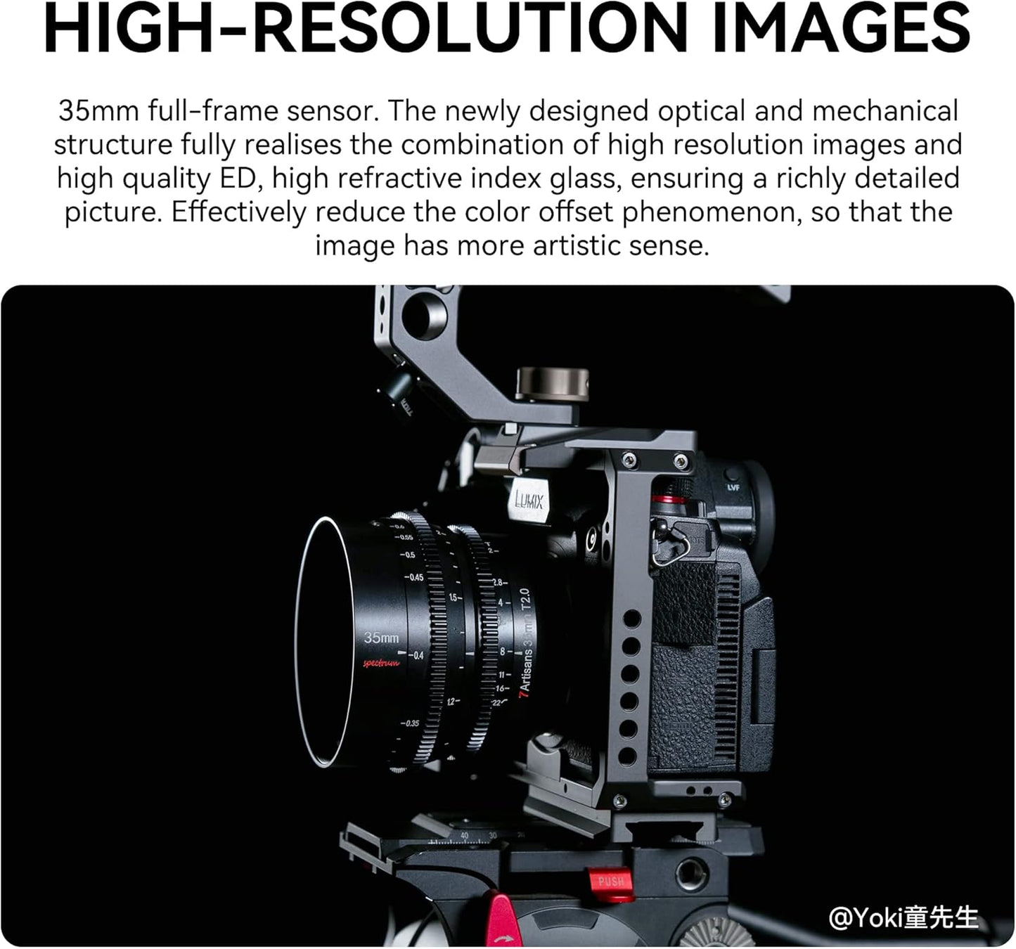 7artisans 35mm T2.0 Large Aperture Cine Lens for Leica, Sigma, Panasonic L Mount