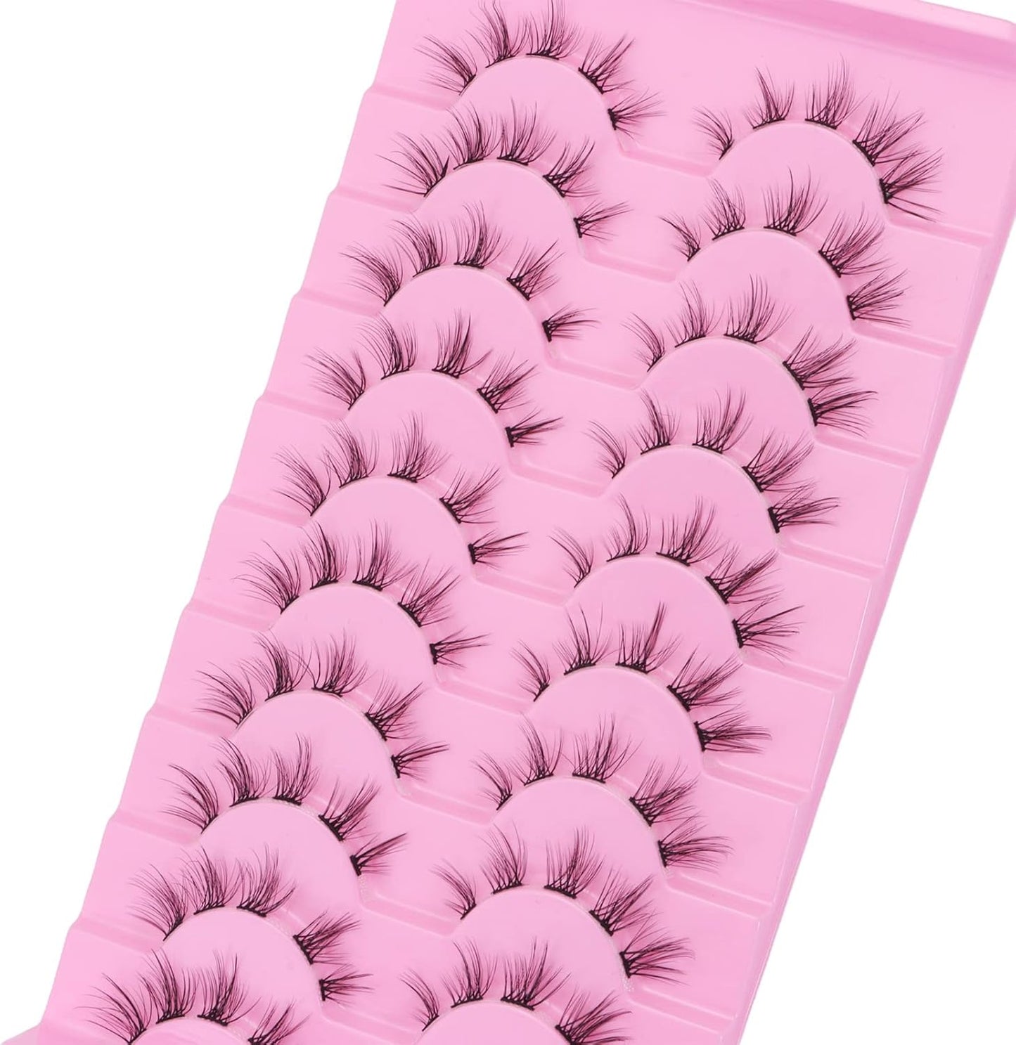 10 Pairs Cluster Eyelashes Natural Look Manga Lush Cluster C Curl Faint Individual Eyelashes Cat Eye Eyelashes DIY Eyelash Extensions (TM30)