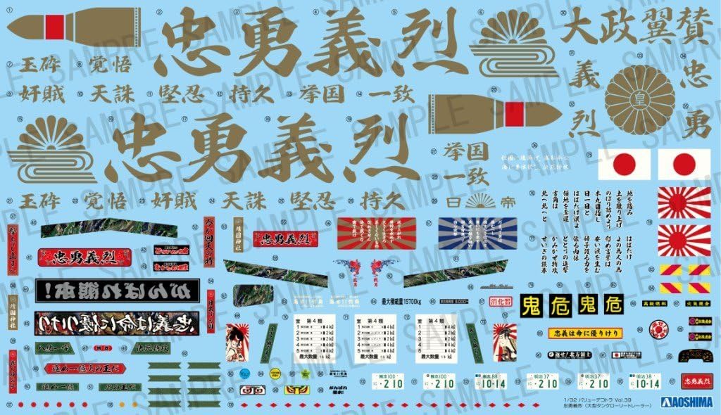 Aoshima 1/32 Value Decorated Truck Series No. 39 Chuyugiretsu Large Tanker Truck Plastic Model