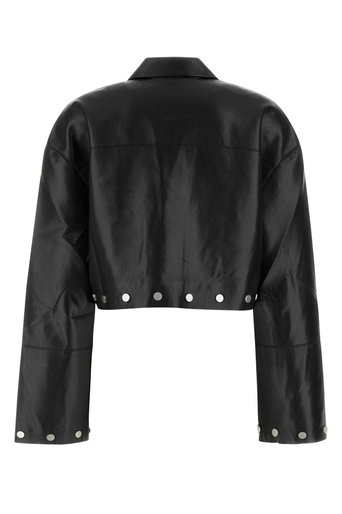 Nanushka Nanushka Black Synthetic Leather Kassieシャツ - Image 5