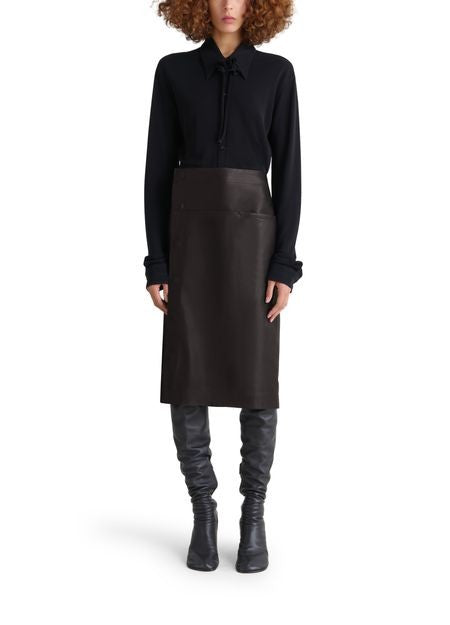 LEMAIRE Leather wrapover skirt - Image 5