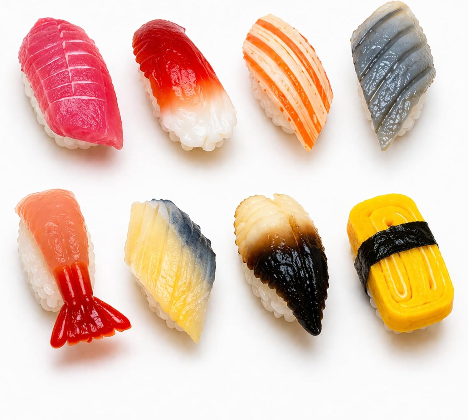 Food Sample Sushi 14 Pieces Set Model Object Display Interior Decor Miniature Decoration Al Faux Food Assorted Food