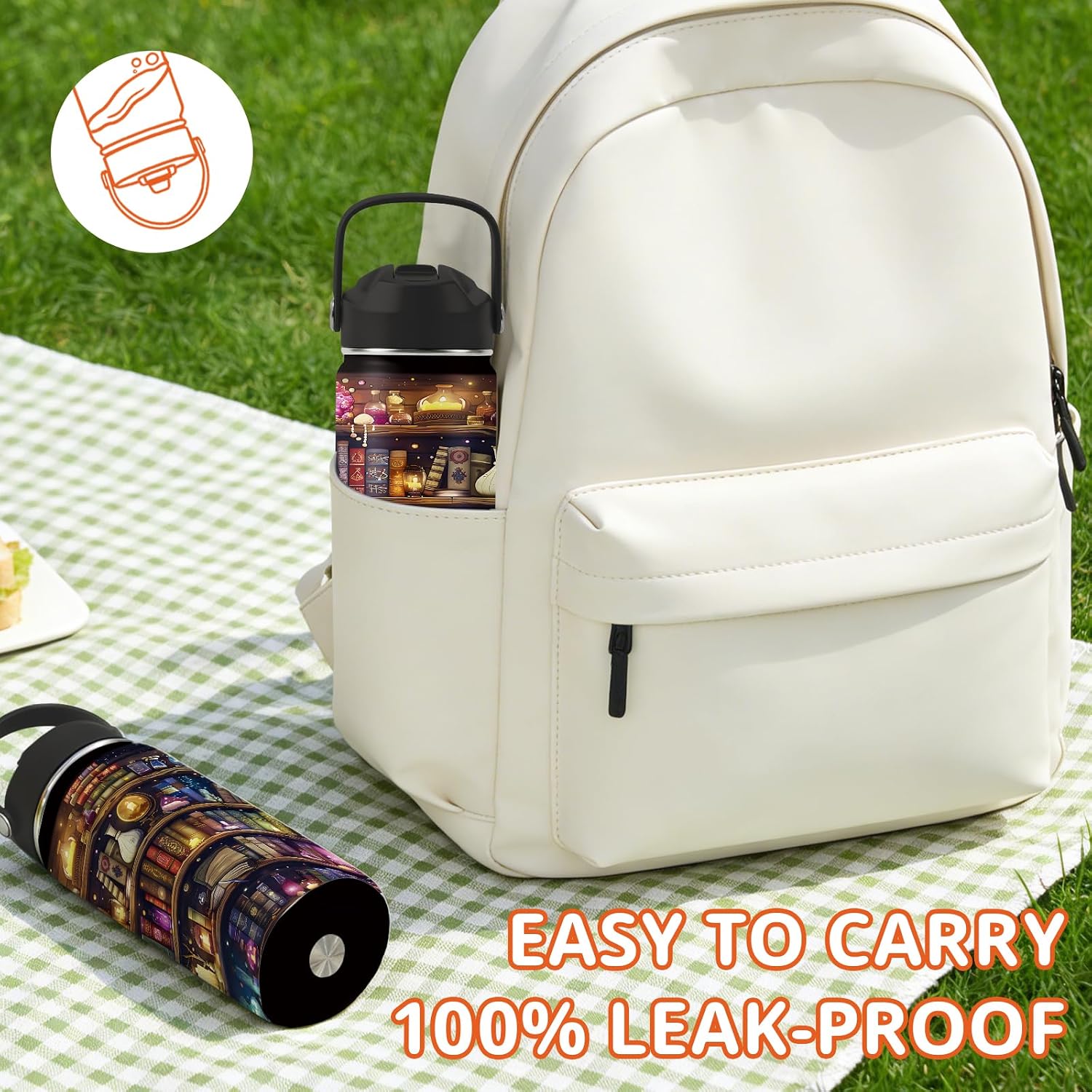 Regalos para amantes de los libros, botella de agua de 16 onzas con tapa con popote para niñas, vaso de libro para amigos, regalos de cumpleaños para mujeres, lectores, bibliotecaria, accesorios de