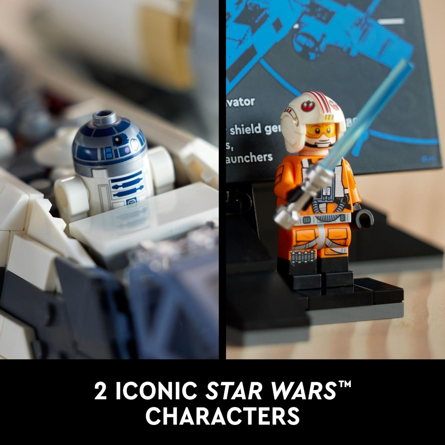LEGO Star Wars Ultimate Collector Series X-Wing Starfighter Juego de construcción para adultos, Star Wars coleccionable para construir y exhibir con minifigura de Luke Skywalker, divertida idea de