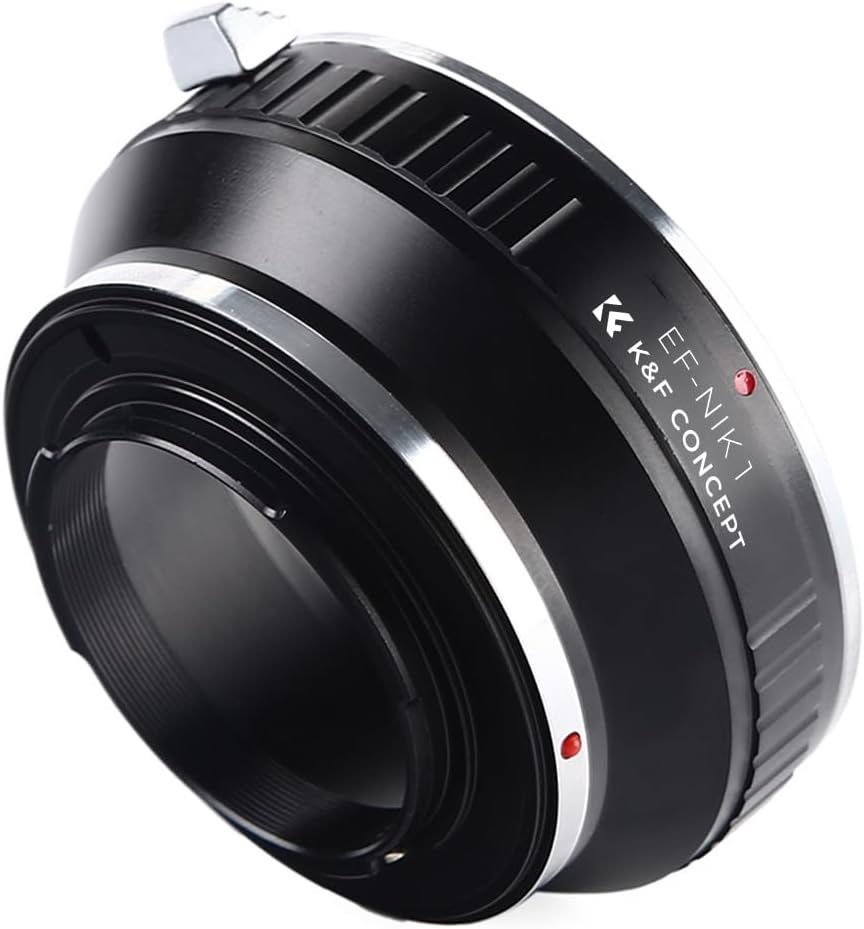 K&F CONCEPT マウントアダプター EOSレンズ 1カメラ対応 Canon対応 EF マウントレンズ 変換 ニコン対応1 カメラ装着用 ニコン対応1カメラ レンズアダプター メーカー直営店