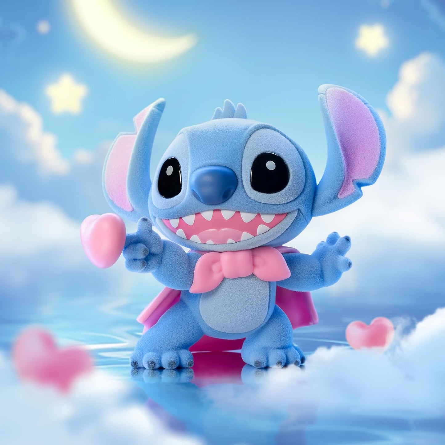 52TOYSxDISNEY STITCH Sweet Pink Series Blind Box Blindbox Tredding Figurine Collectible Figure Lilo & Stitch Painted Flocked Toy Toy Perfect Gift for Anime Fans Kids Collectors Birthday Christmas (1