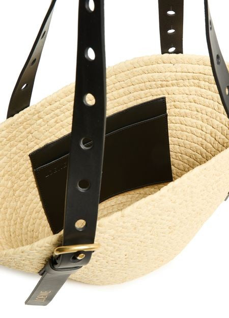 LOEWE Punch Hole small basket in raffia and calfskin - Image 5