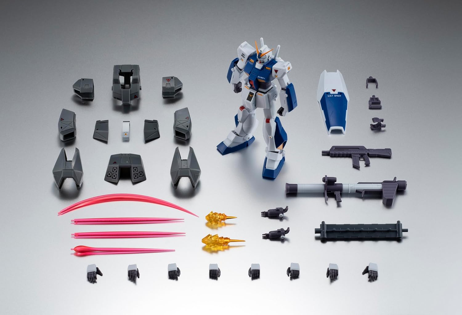 TAMASHII NATIONS Robot Spirits, Mobile Suit Gundam 0080, War in the Pocket, RX-78NT-1, Gundam NT-1 & Chobam Armor Version, A.N.I.M.E. Approx. 4.9 inches (125 mm), ABS & PVC Pre-painted Action Figure