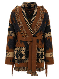 Alanui Cardigan Icon Jacquard Ruby/Carbone - Image 5