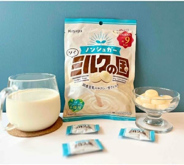 Kasugai No Sugar Soy Milk Country 2.6 oz (75 g) x 4 Bags