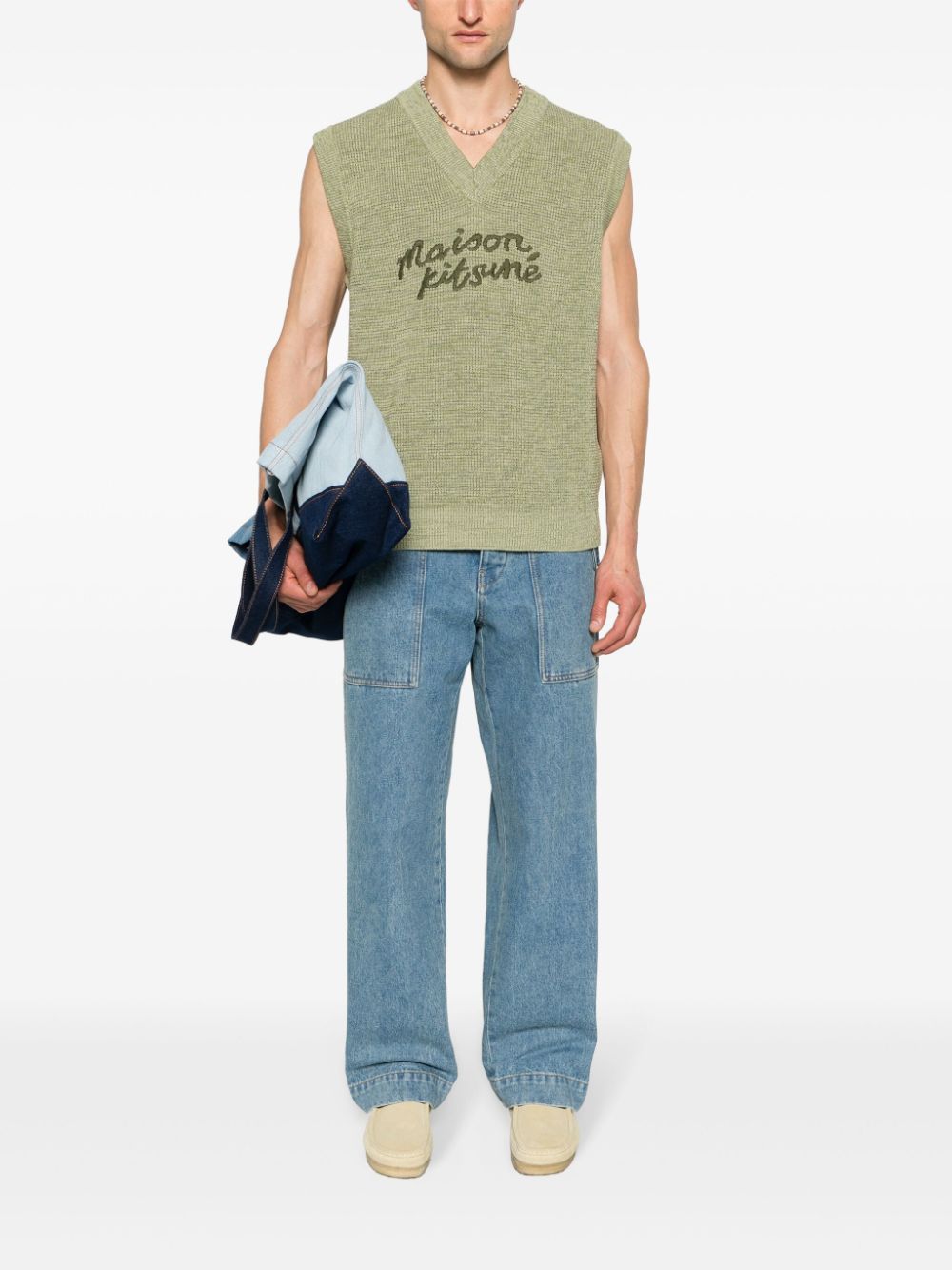 Maison Maison Kitsune 'ワークウェアデニムコットンジーンズ - Image 5