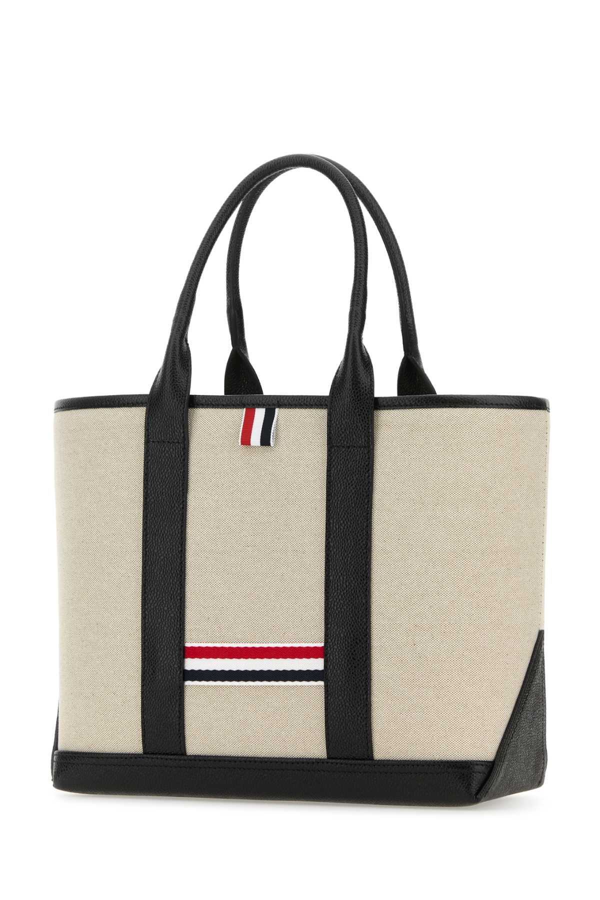 Thom Thom Browne サンド キャンバス RWB ストライプ ショッピング バッグ - Image 5