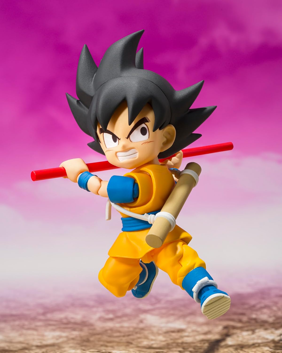 BANDAI SPIRITS S.H. Figuarts Dragon Ball DAIMA Son Goku (Mini) - DAIMA- Approx. 2.8 inches (70 mm), PVC & ABC, Pre-painted Action Figure