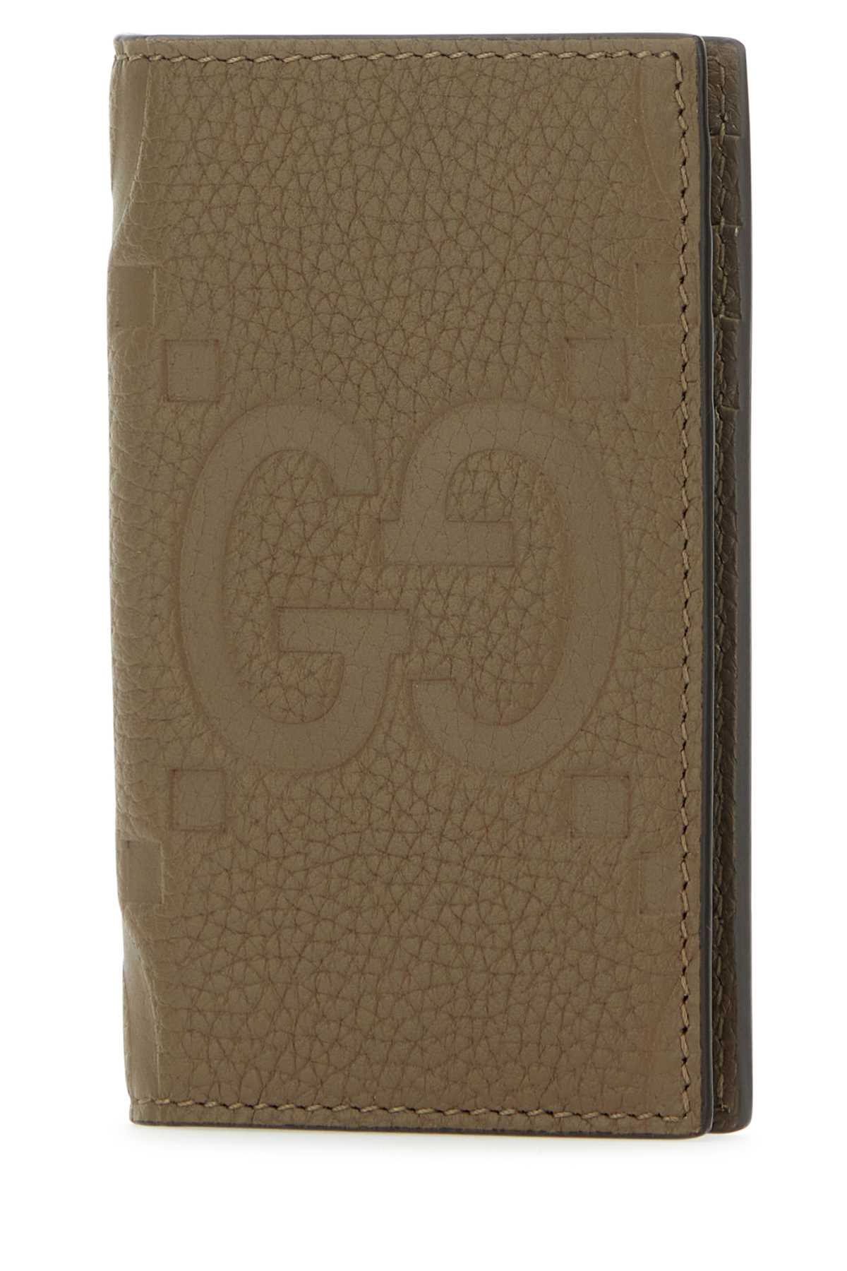Gucci グッチ カーキ レザー カード ホルダー - Image 5