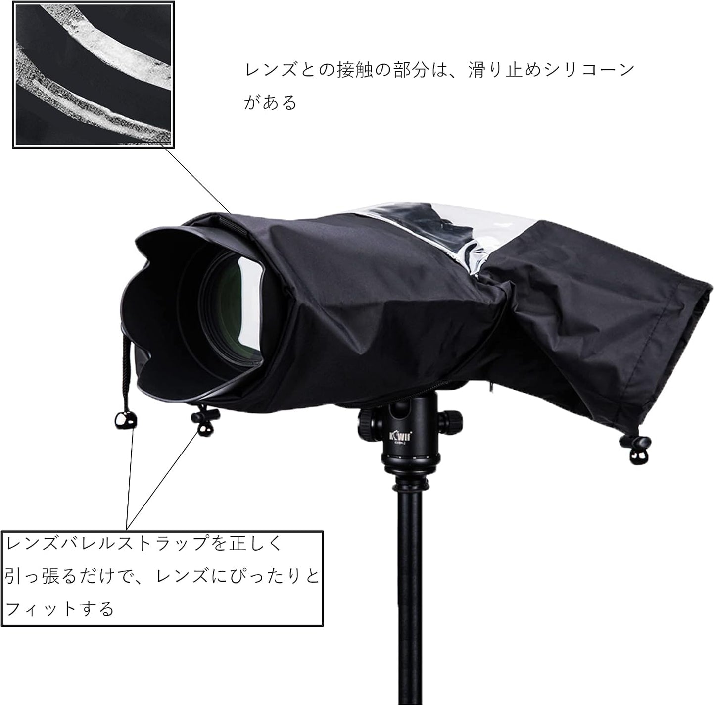 JJC SLR Rain Cover Camera Rain Cover Lens ≤18x14x34cm Suitable Dual Waterproof Zipper Design Transparent Window Sony A7RIV A7RIII A7R A7SIII A7SII A7S A7III A7II A7 RX10 M4 M3 M2 A6600 A6500 400 A