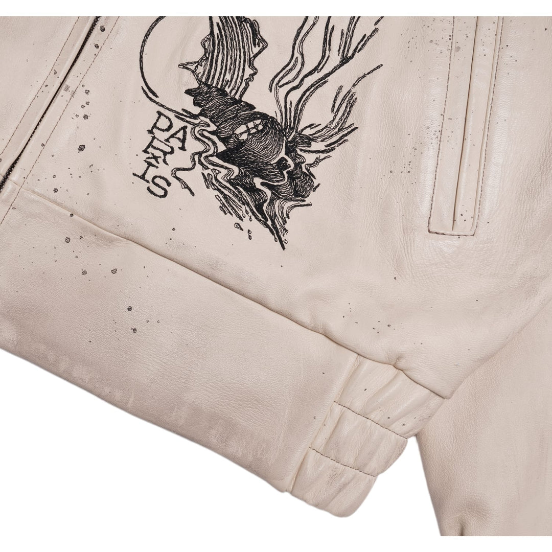 ENFANTS RICHES DÉPRIMÉS 'ARCANE 17' ZIP-UP LEATHER JACKET