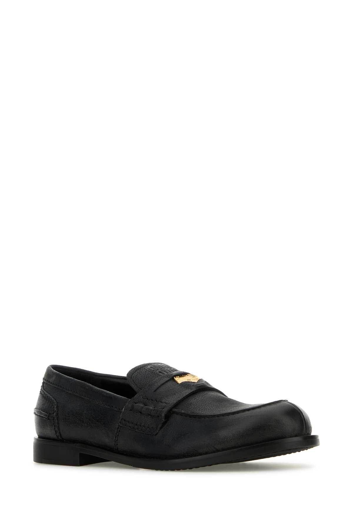 Miu Miu Miu Slateレザーローファー - Image 5