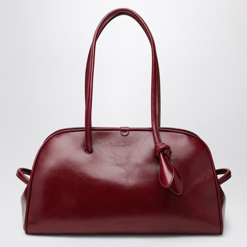 Jacquemus Jacquemus Burgundy Glossy Leather Turismo Bag - Image 5