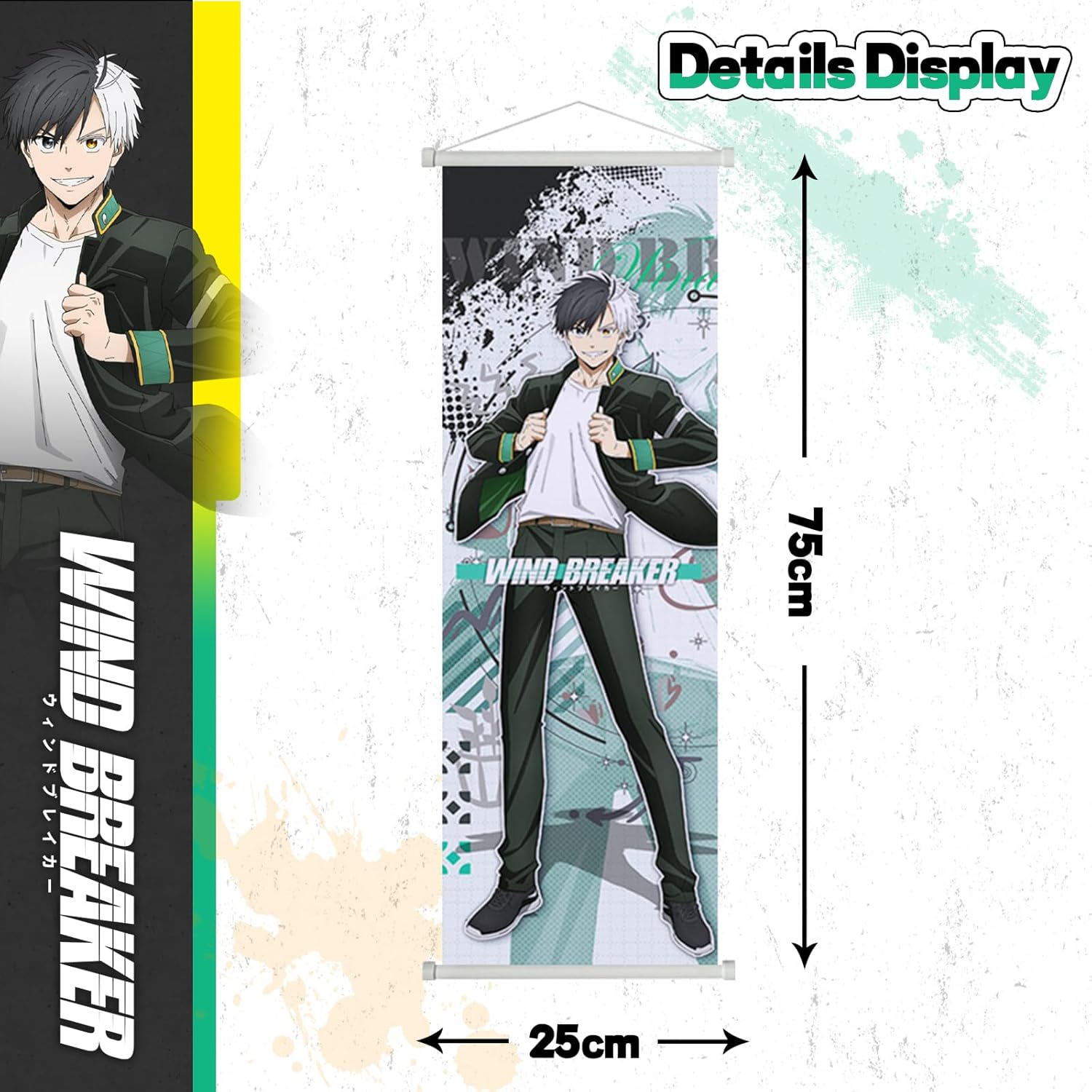 DIROLVON Wind Chime High School, Haruka Sakura, Goods, Wind Breaker Lucky Bag Set, Badge, Acrylic Stand, LOMO Card, Birthday Gift, Gift (A)