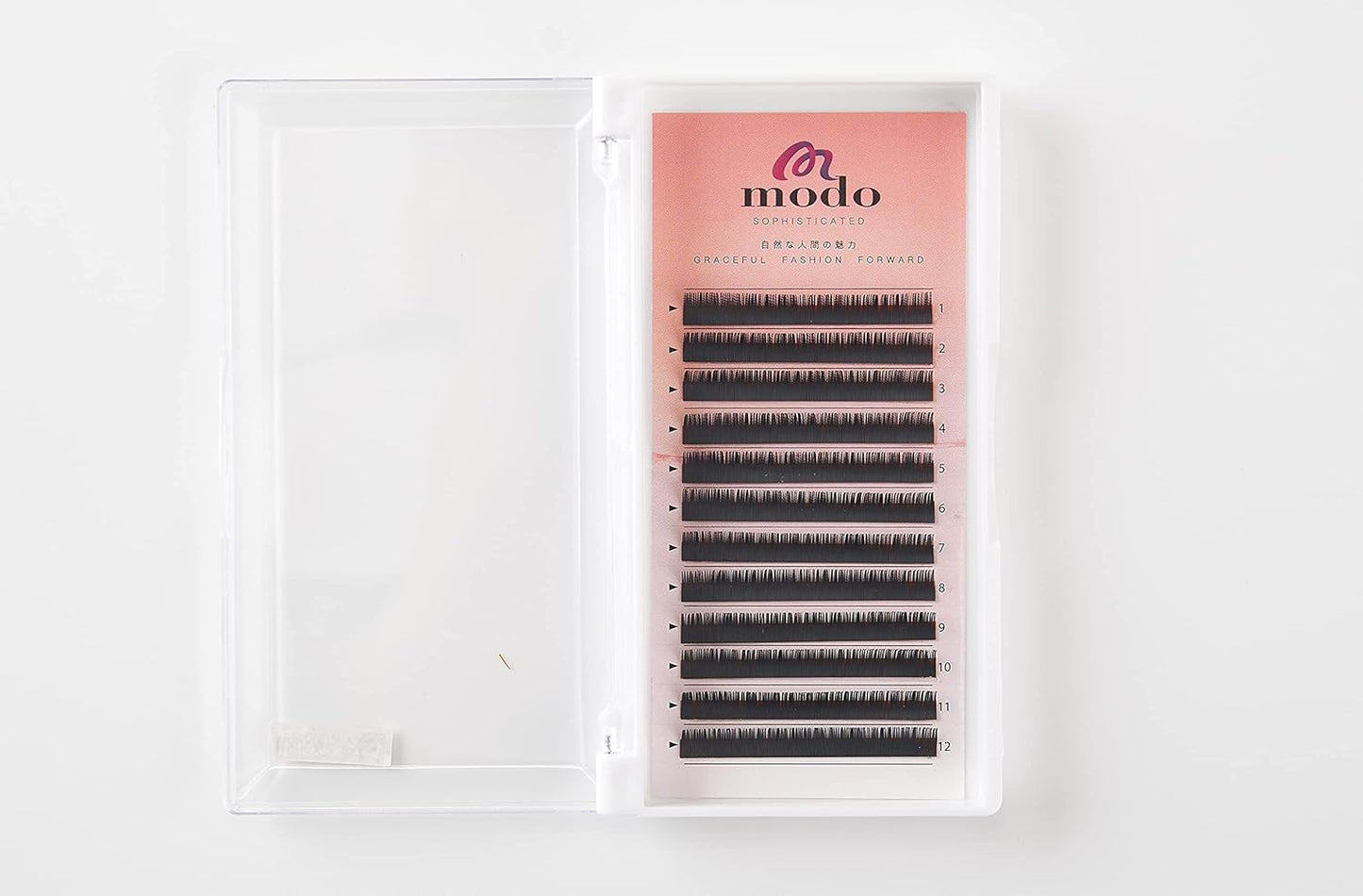 MODO LASH Sable 12 Row False Eyelash Extensions D Curl 0.15 Thickness (10mm)