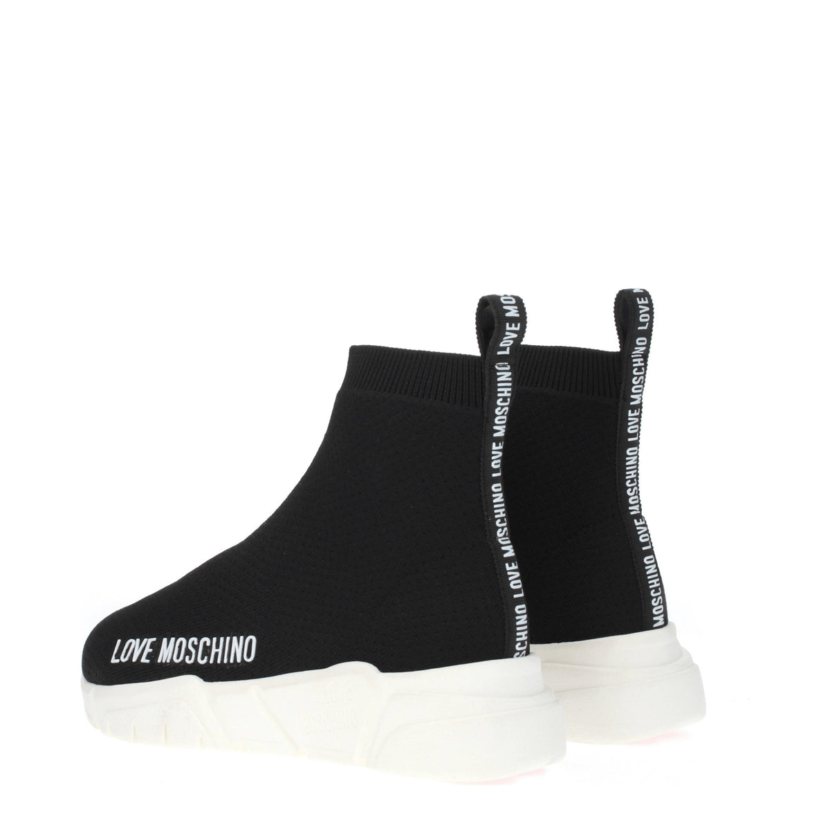 Moschino モスキーノスニーカーの女性布地黒/白が大好きです - Image 5