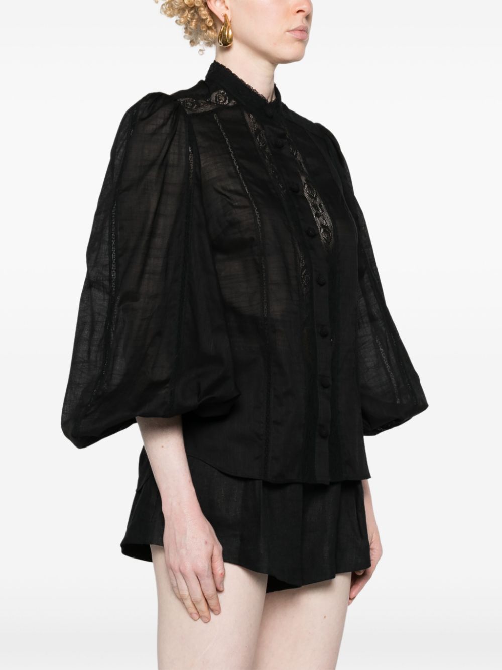 Zimmermann ZIMMERMANN LACE TRIMディテールシャツ - Image 5