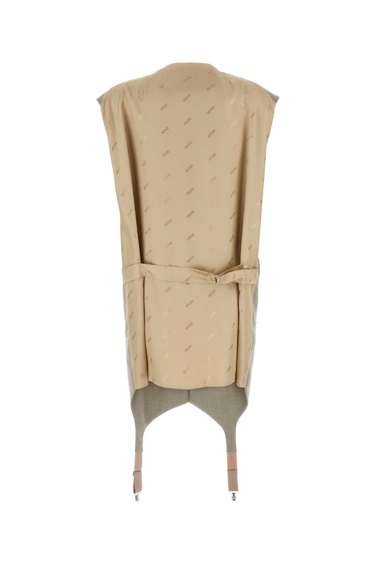 Moschino モスキーノのツートーンウールとサテンの特大ベスト - Image 5