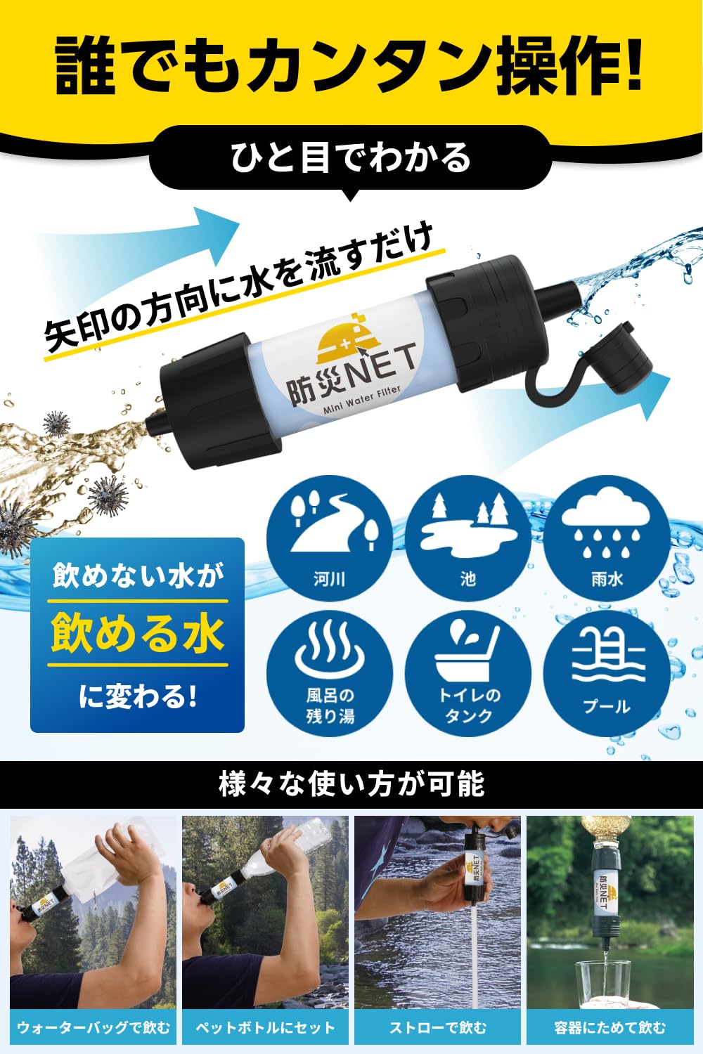 Disaster Preparedness Net Portable Water Purifier, Disaster Preparedness Goods, Disaster Preparedness, Stockpile