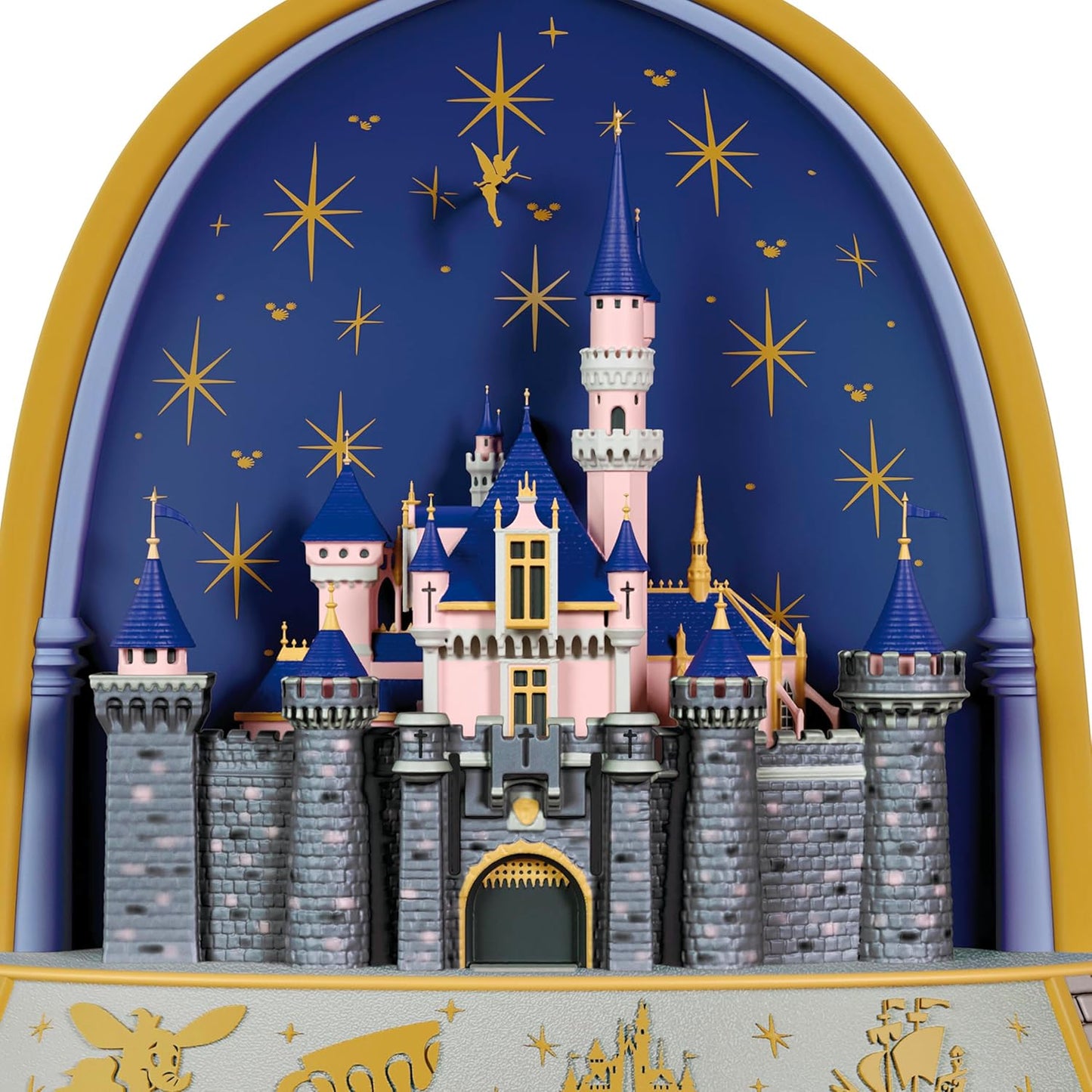 Hallmark Keepsake Adorno de Navidad Disney 2025, Celebración Mágica Musical del 70 Aniversario de Disneyland con Luz, Castillo de La Bella Durmiente