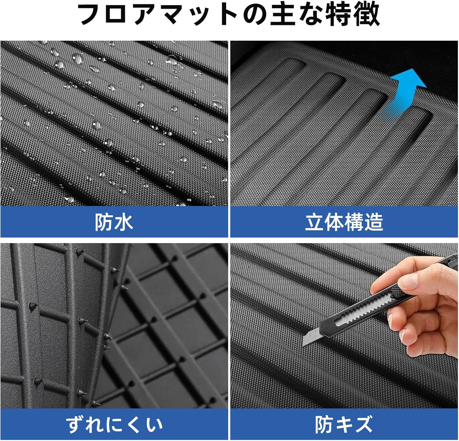 LUCKEASY Toyota Land Cruiser 250 Series 7 Seater Luggage Mat + Backrest Cover Cargo Mat Waterproof Mat Rankle 250 Trunk Mat Rear Mat Land Cruiser 250 3D Car Mat Anti-Slip Mat TPE Material Stain
