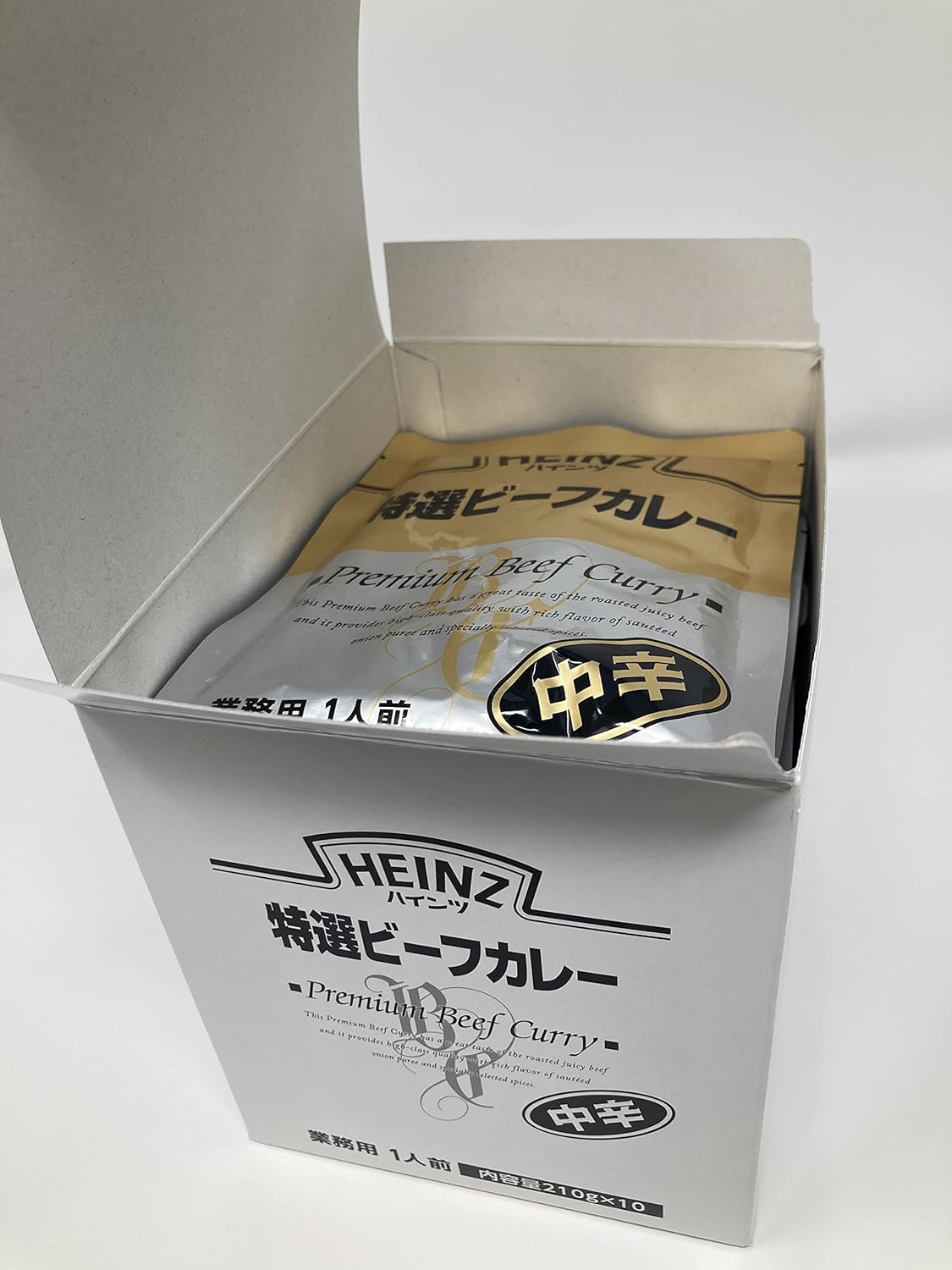 Heinz Special Selected Beef Curry, Commercial Use, Retort Curry, Medium Spicy, 7.4 oz (210 g) x 10 Bags