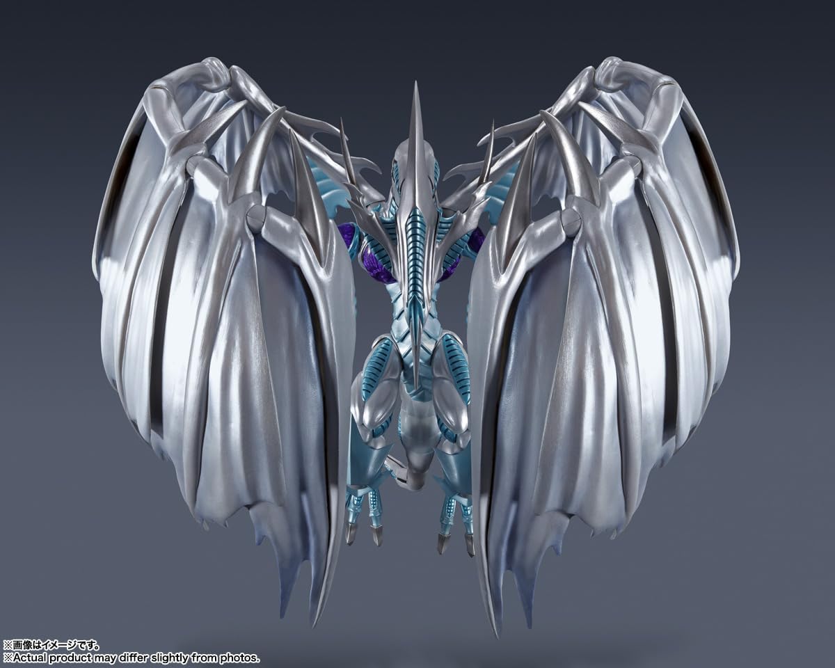 TAMASHII NATIONS S.H. Monster Arts Yu-Gi-Oh! 5D's Stardust Dragon, Approx. 20.9 inches (530 mm), PVC & ABS Pre-painted Action Figure