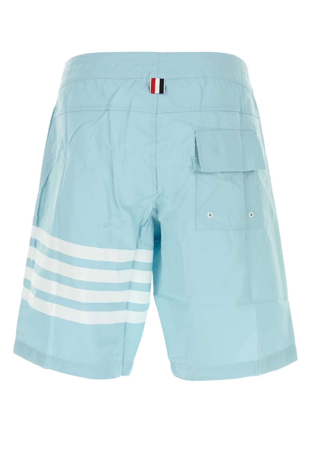 Thom Thom Browne Light Blue Nylon Blend Swimming Shorts - Image 5