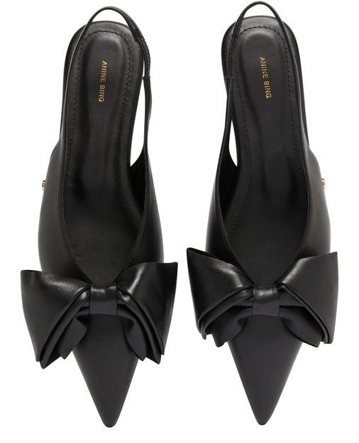 ANINE BING Nina フラットスリングバック ボウ付き - Image 5