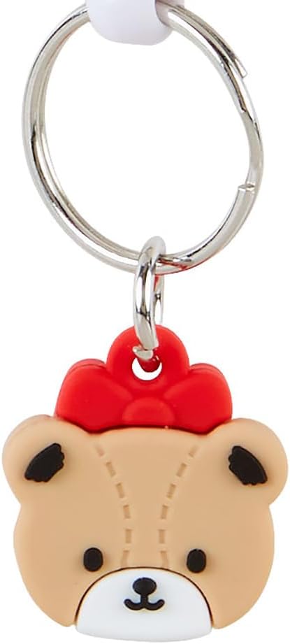 Sanrio 168645 Face Shaped Reel Key Holder, Hello Kitty Key Mascot, Hello Kitty, 5.1 x 1.9 x 0.7 inches (13 x 4.9 x 1.8 cm), Character
