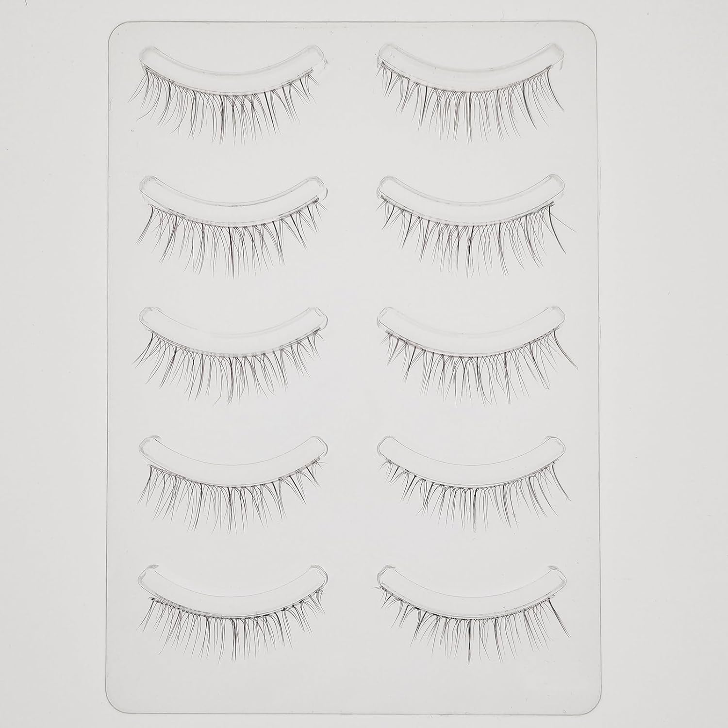 Natural False Eyelashes, 3D 3D Matsueku Method, 5 Pairs (N04 Airy)