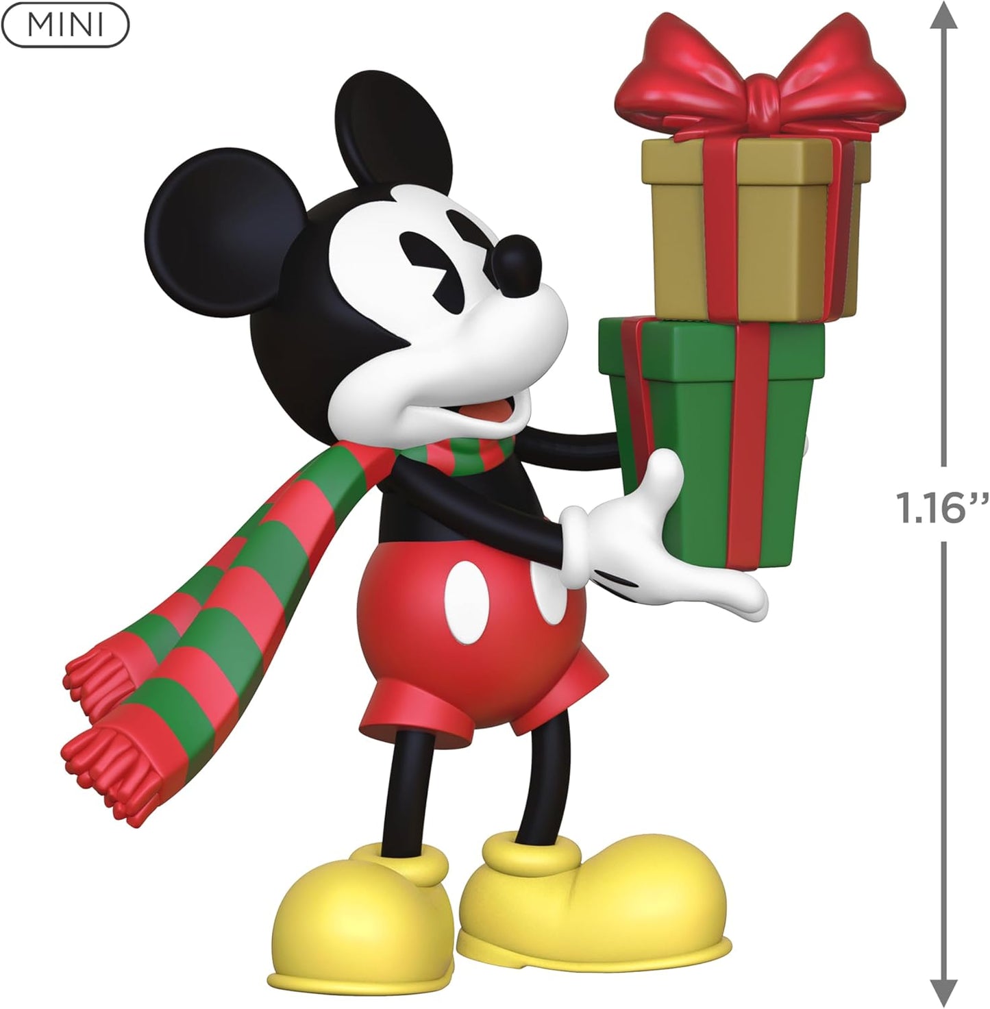 Hallmark Keepsake Mini adorno de Navidad de 1.16 pulgadas, entrega especial de Mickey Mouse de Disney, regalos para fanáticos de Disney