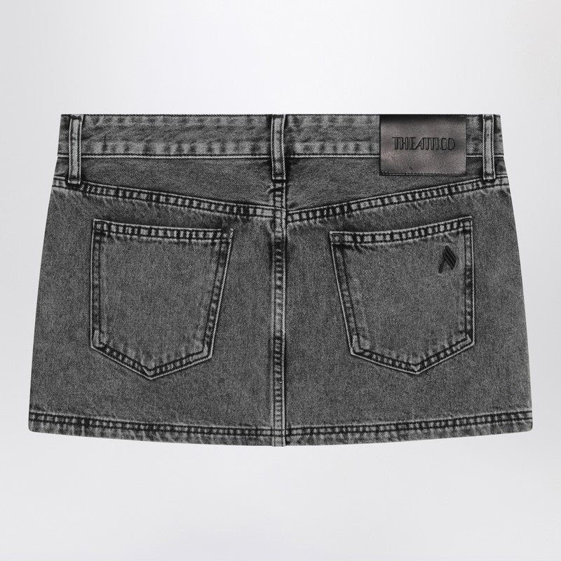 The Attico Black Denim Mini Skirt - Image 5