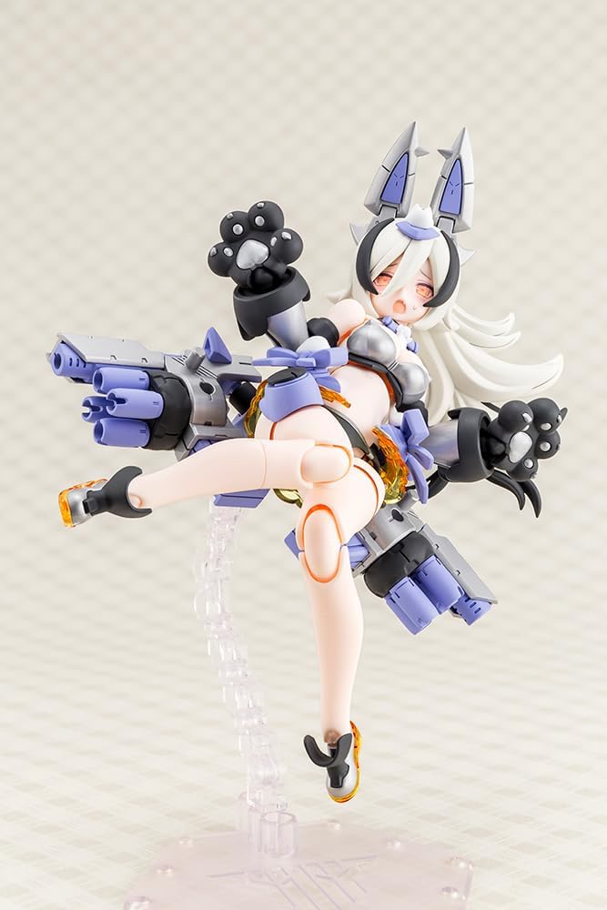 Kotobukiya Megami Device PUNI☆MOFU Silver Run, Total Height Approx. 6.3 inches (160 mm), 1/1 Scale Plastic Model