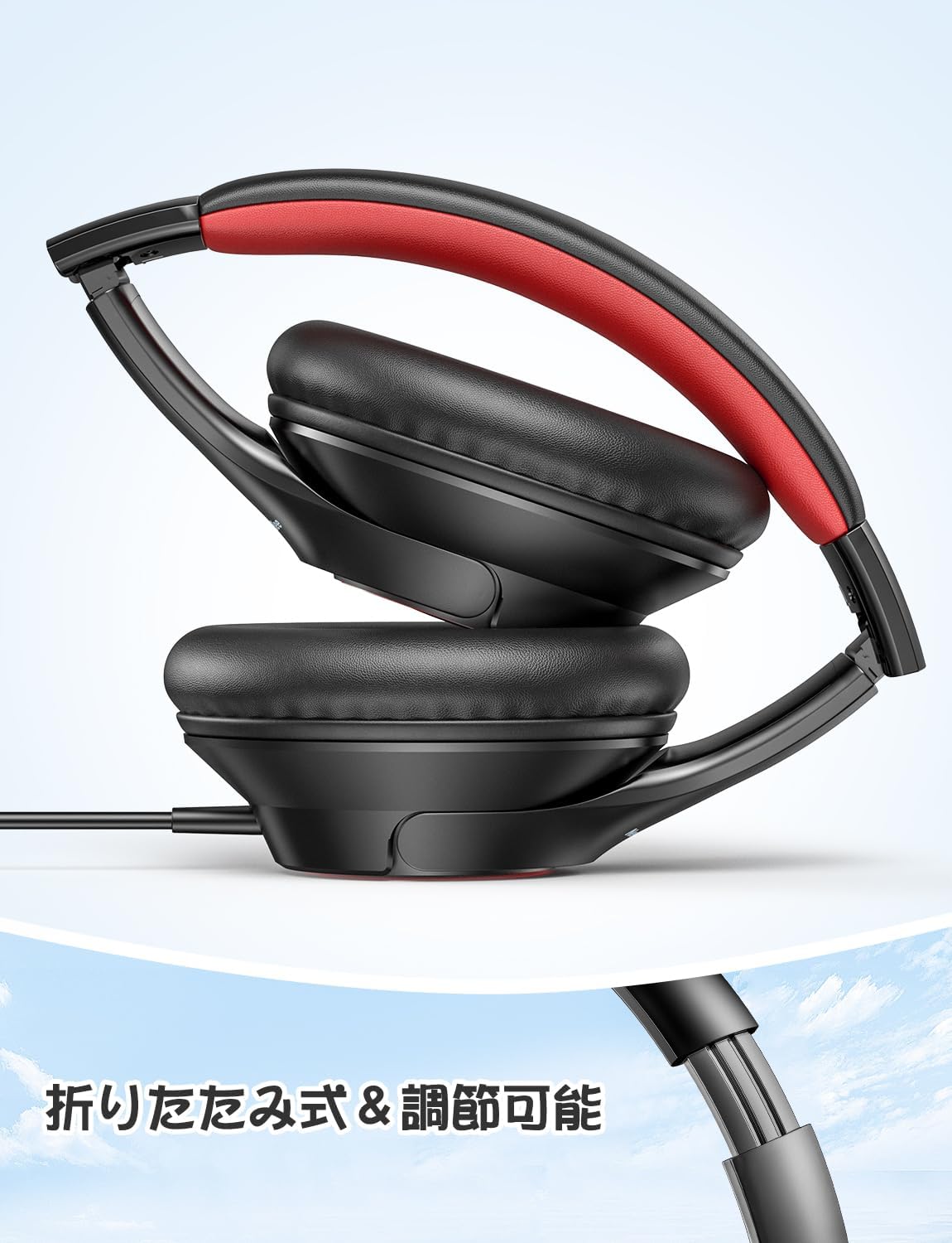New Bee Kids Headphones Wired 3.5mm Kids Headphones Volume Limiting Adjustable Headset Foldable KH30