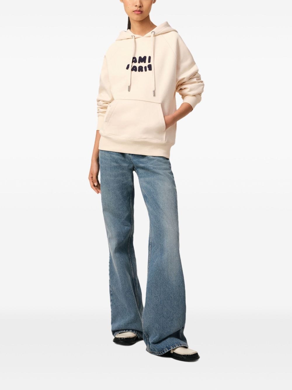 Ami Paris アミパリのロゴコットンパーカー - Image 5
