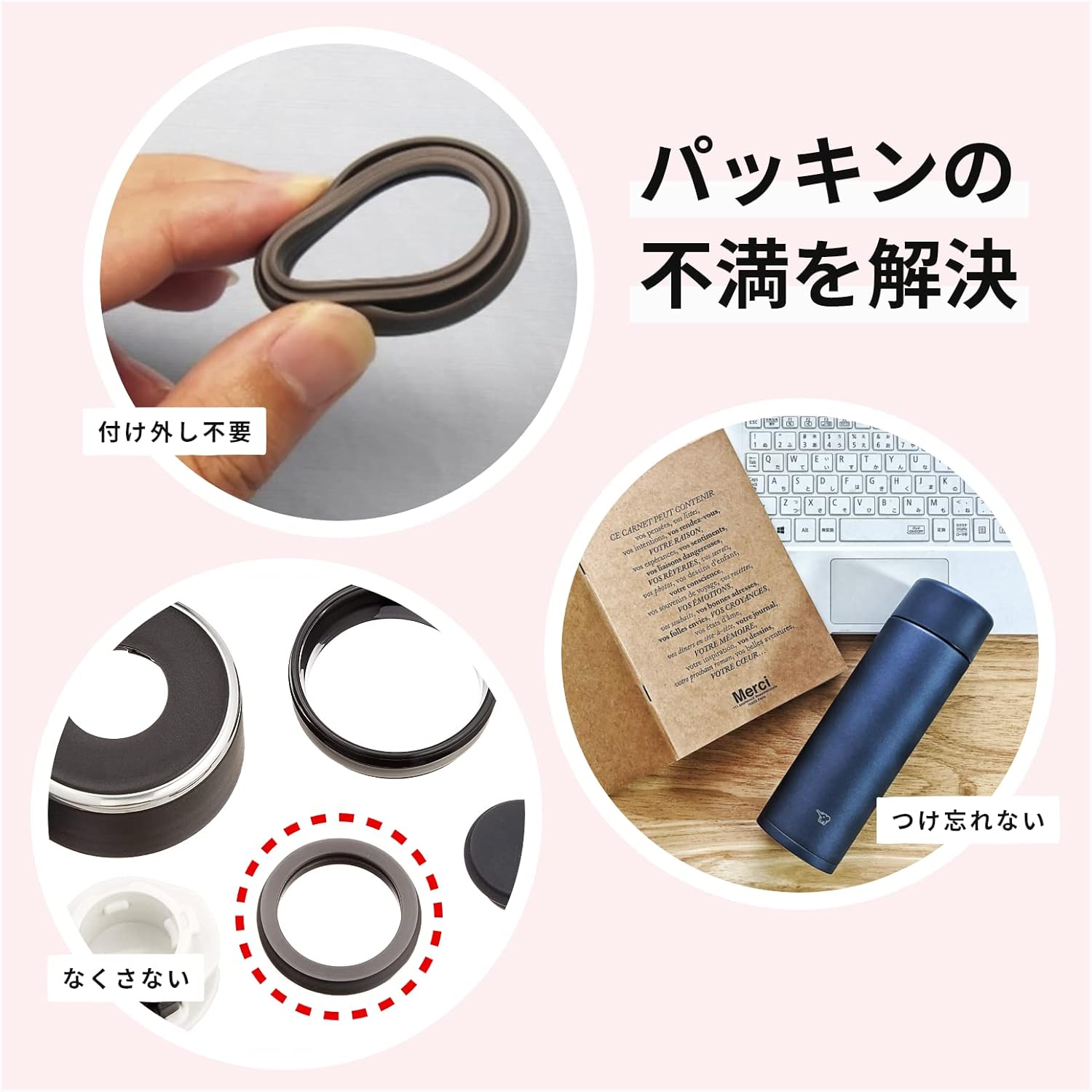 Zojirushi Water Bottle 400ml 【Portable Tumbler】Easy to Clean Seamless Seal Washable Parts 2 Keeps Hot and Cold Carry Tumbler Forest Gray SX-KA40-HM