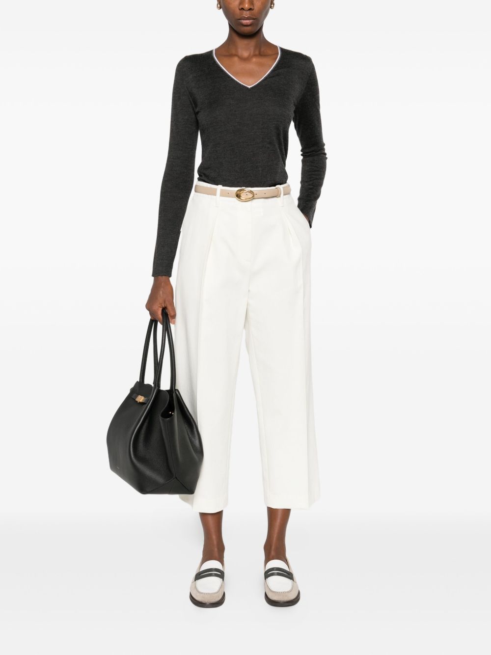 Brunello Cucinelli CashmereとSilk V Necked Seater - Image 5